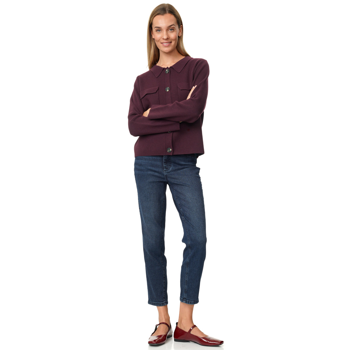 Damen Strickjacke mit Taschen