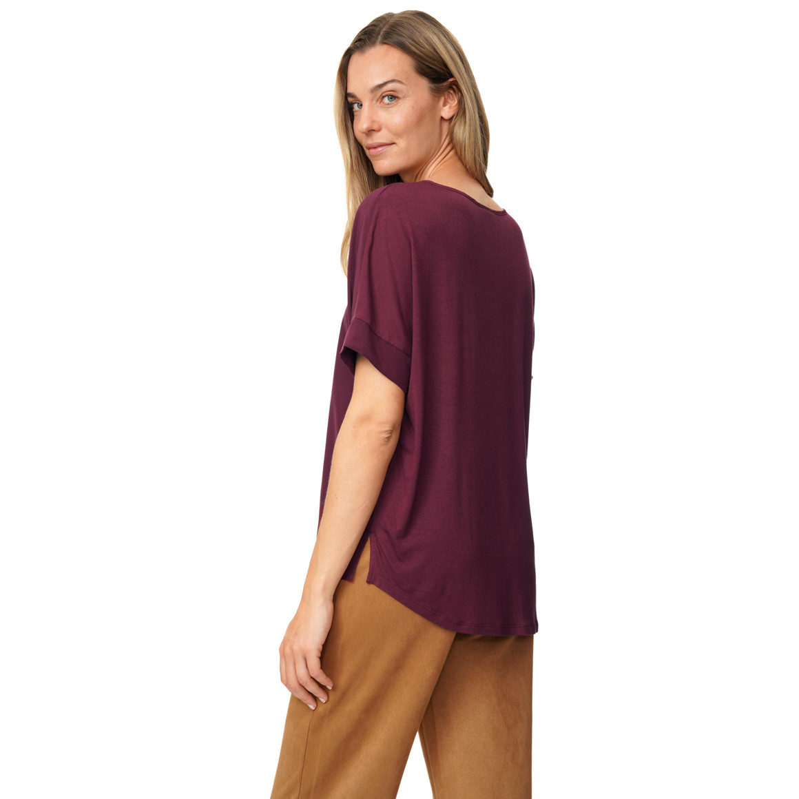 Damen Blusenshirt mit überschnittenen Ärmeln