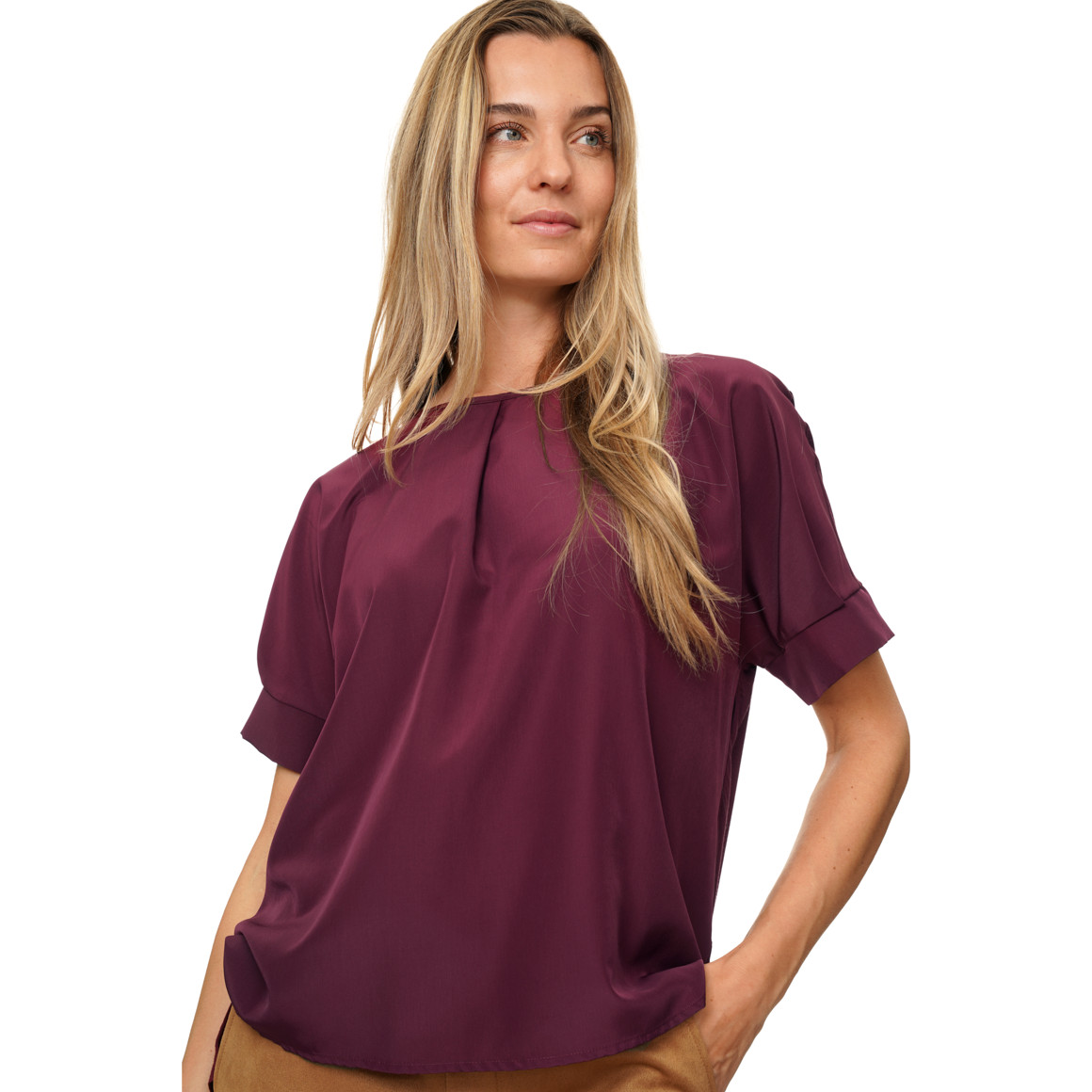 Damen Blusenshirt mit überschnittenen Ärmeln