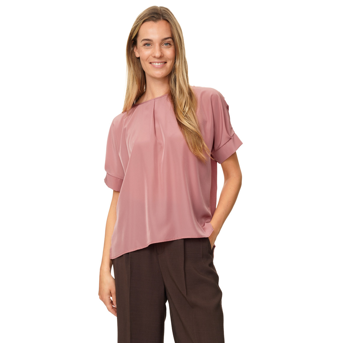 Damen Blusenshirt mit überschnittenen Ärmeln