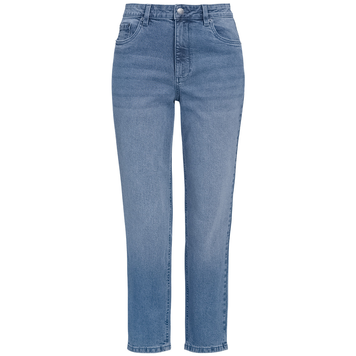 Damen Slim-Jeans mit Used-Waschung