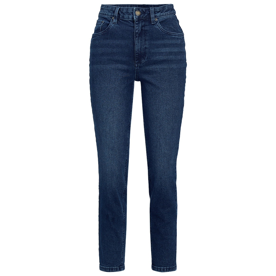Damen Slim-Jeans mit Used-Waschung