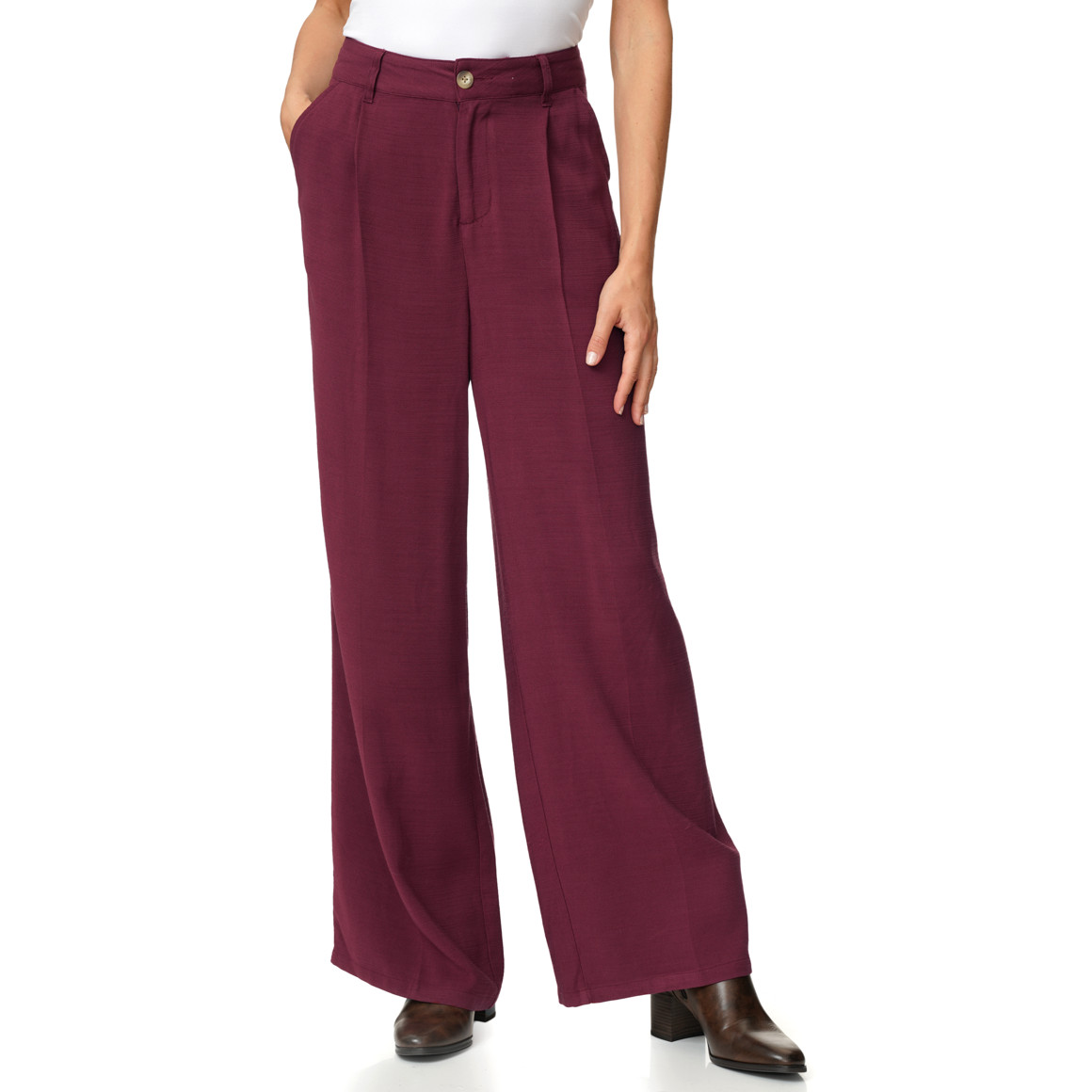 Damen Bundfaltenhose mit Bügelfalten