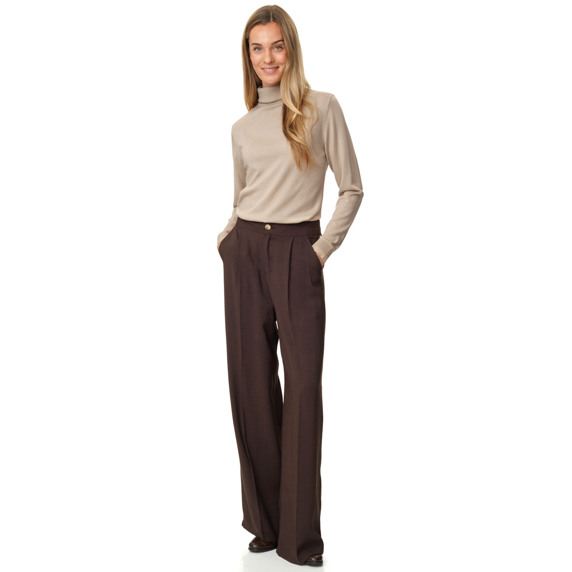 Damen Merino-Pullover mit Rollkragen