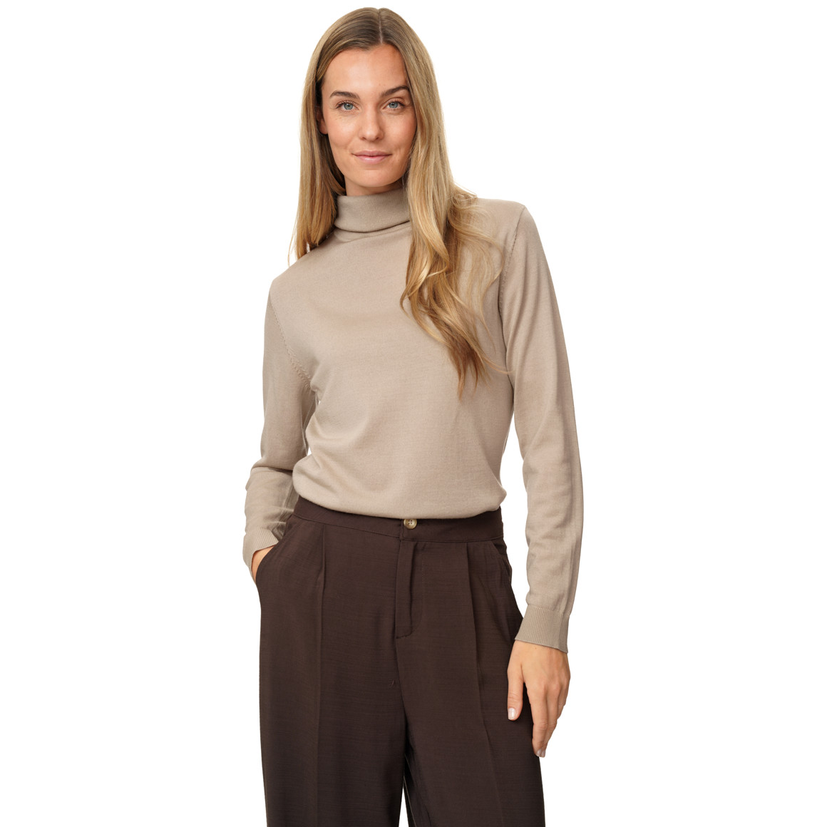 Damen Merino-Pullover mit Rollkragen