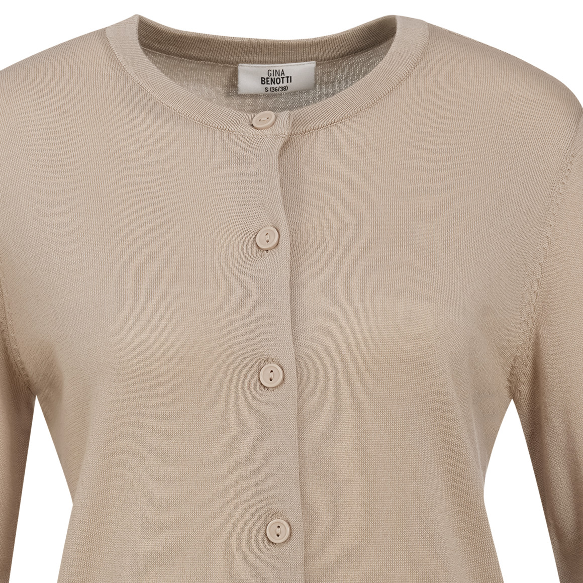 Damen Merino-Strickjacke in Unifarben