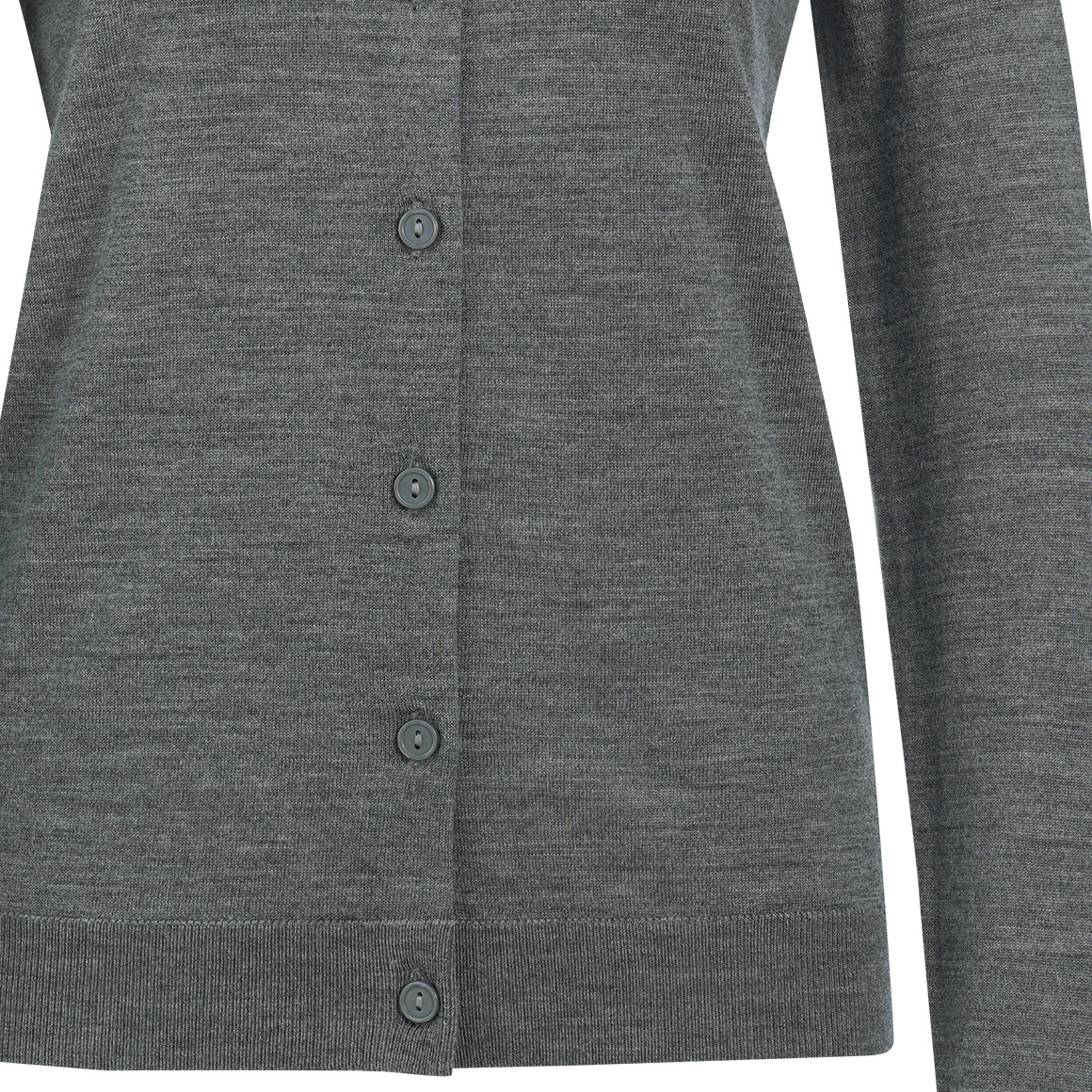 Damen Merino-Strickjacke in Unifarben