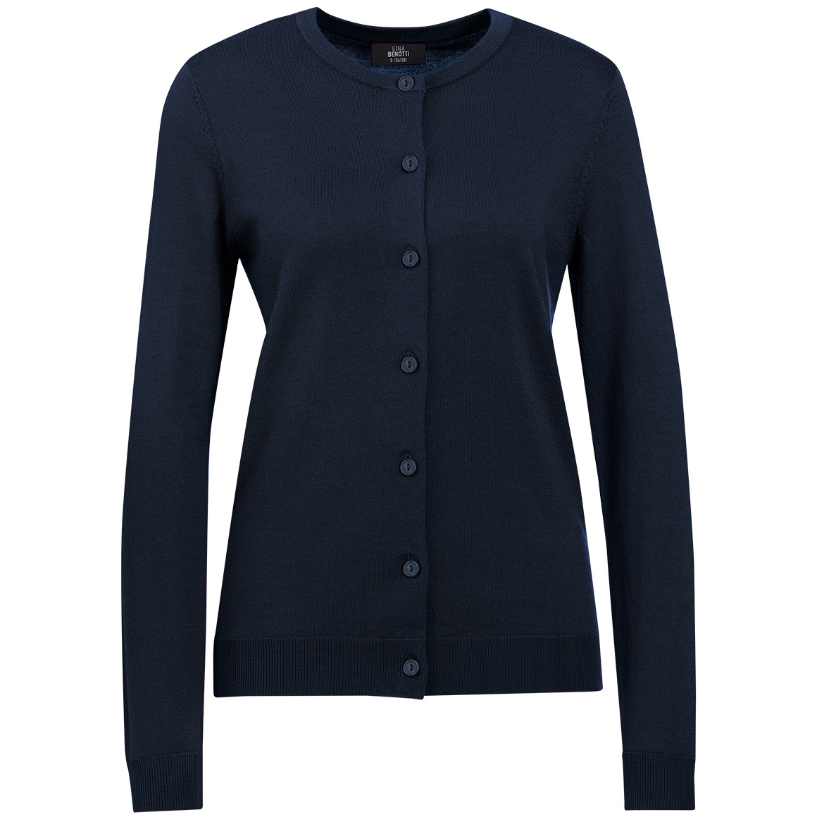 Damen Merino-Strickjacke in Unifarben