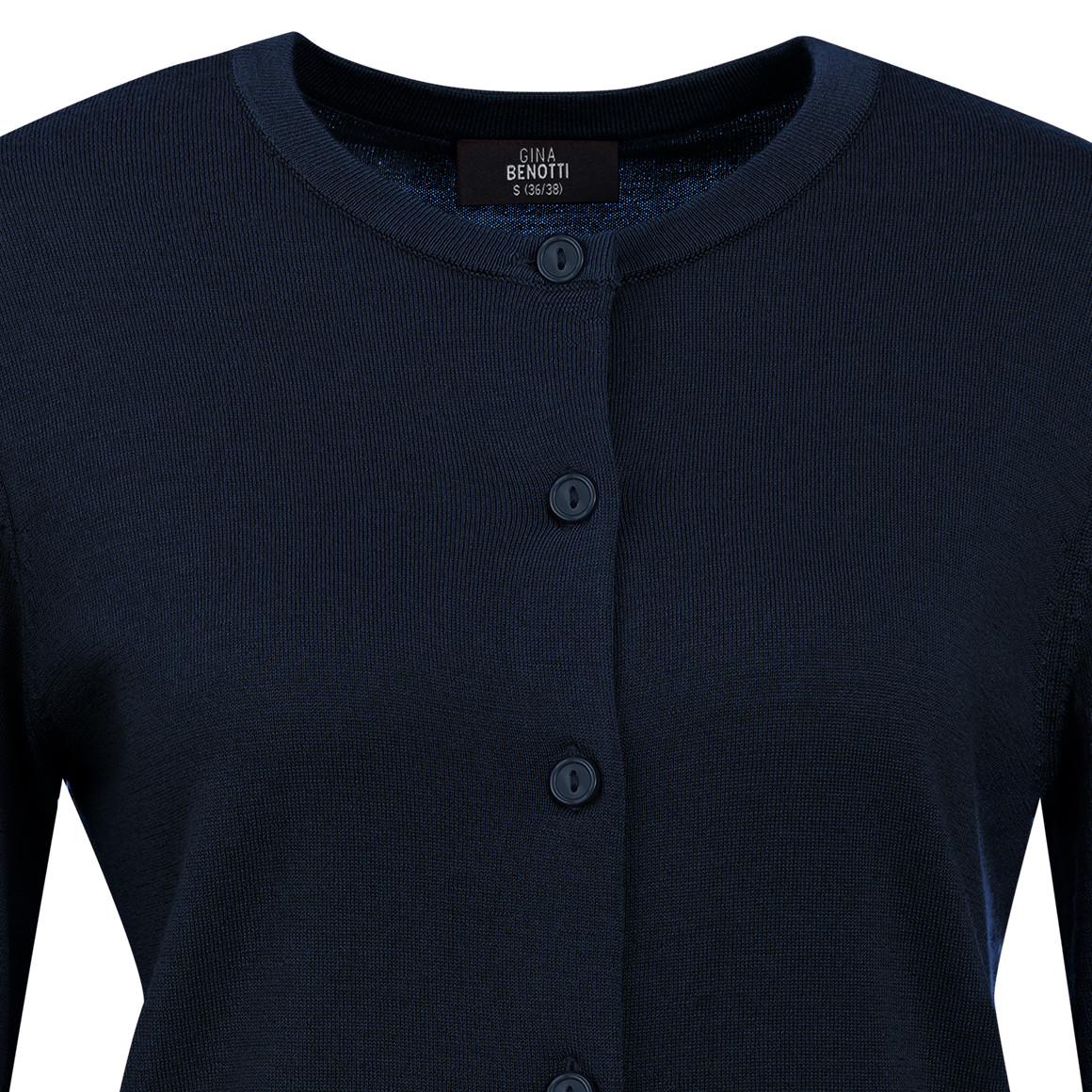 Damen Merino-Strickjacke in Unifarben