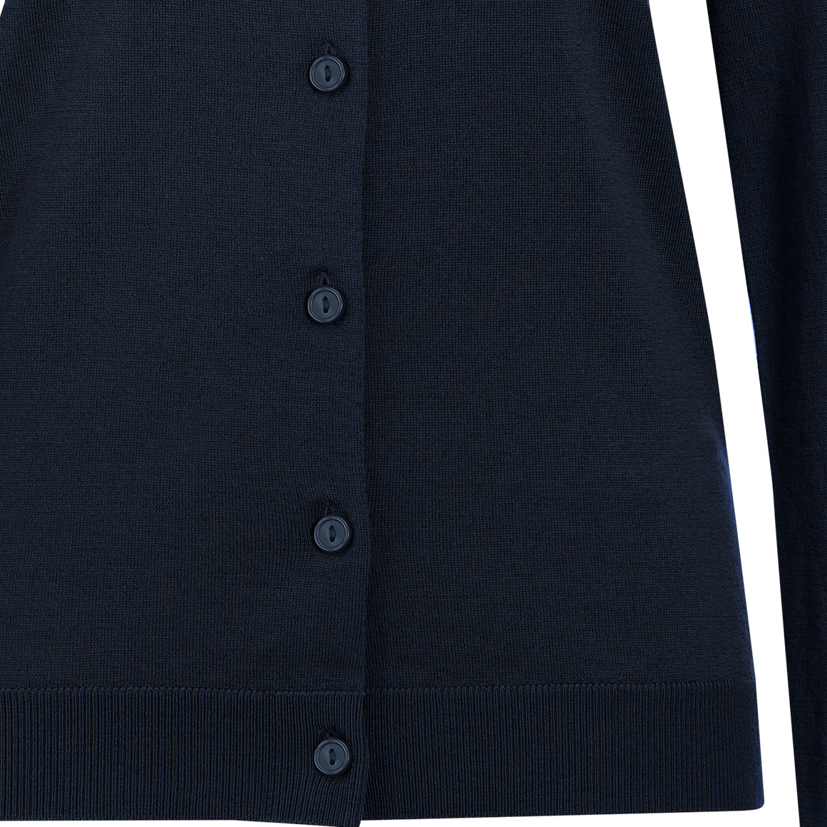 Damen Merino-Strickjacke in Unifarben