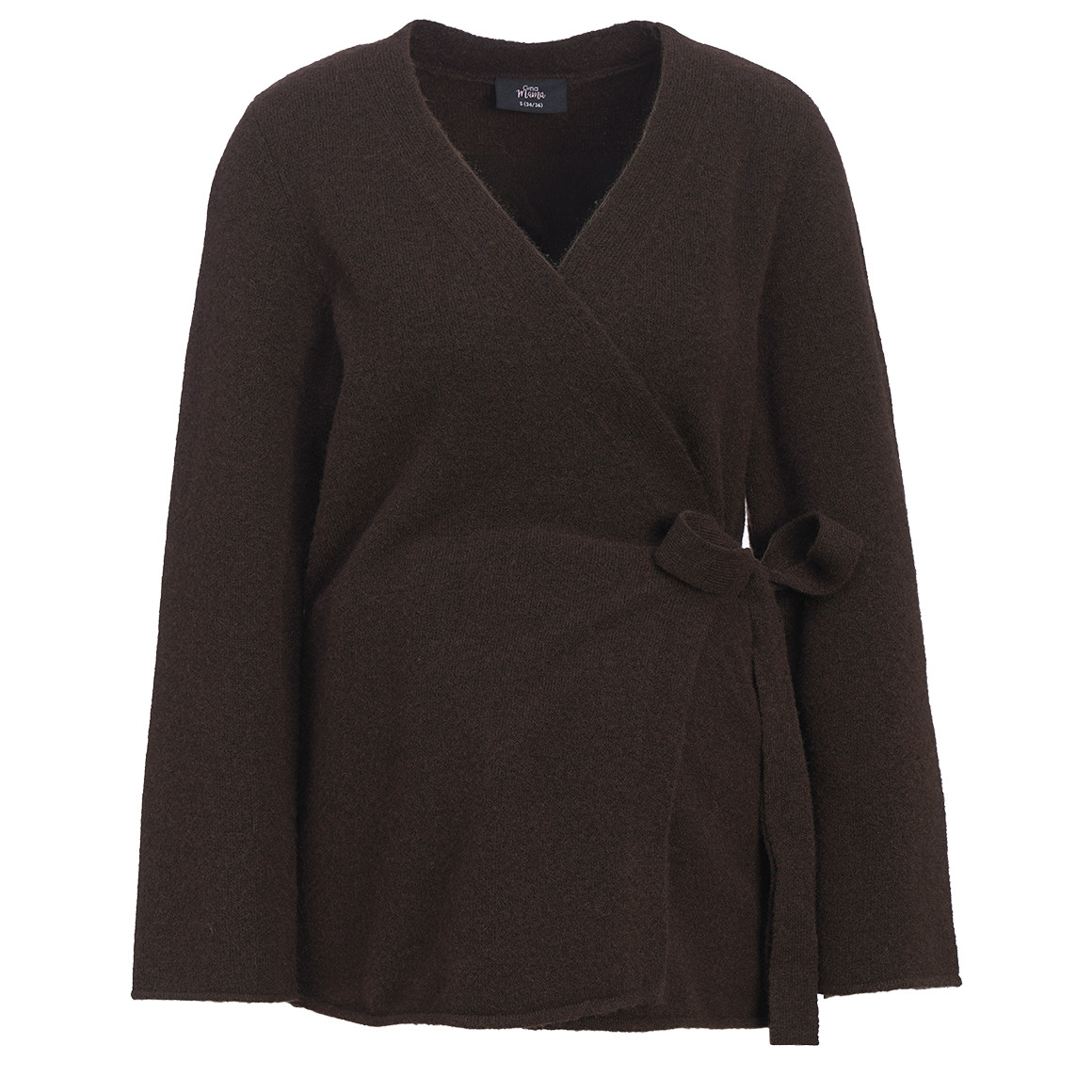 Damen Umstands-Strickjacke mit Bindegürtel