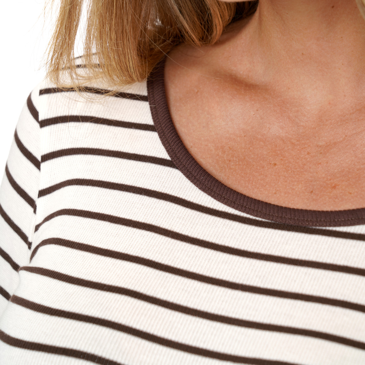 Damen Umstands-Langarmshirt im Ringel-Look