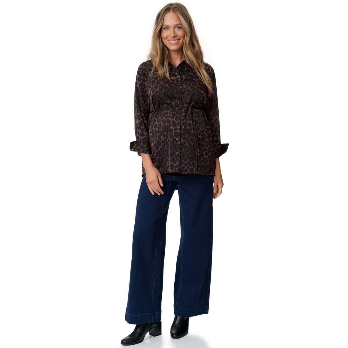 Damen Umstandsbluse mit Bindeband