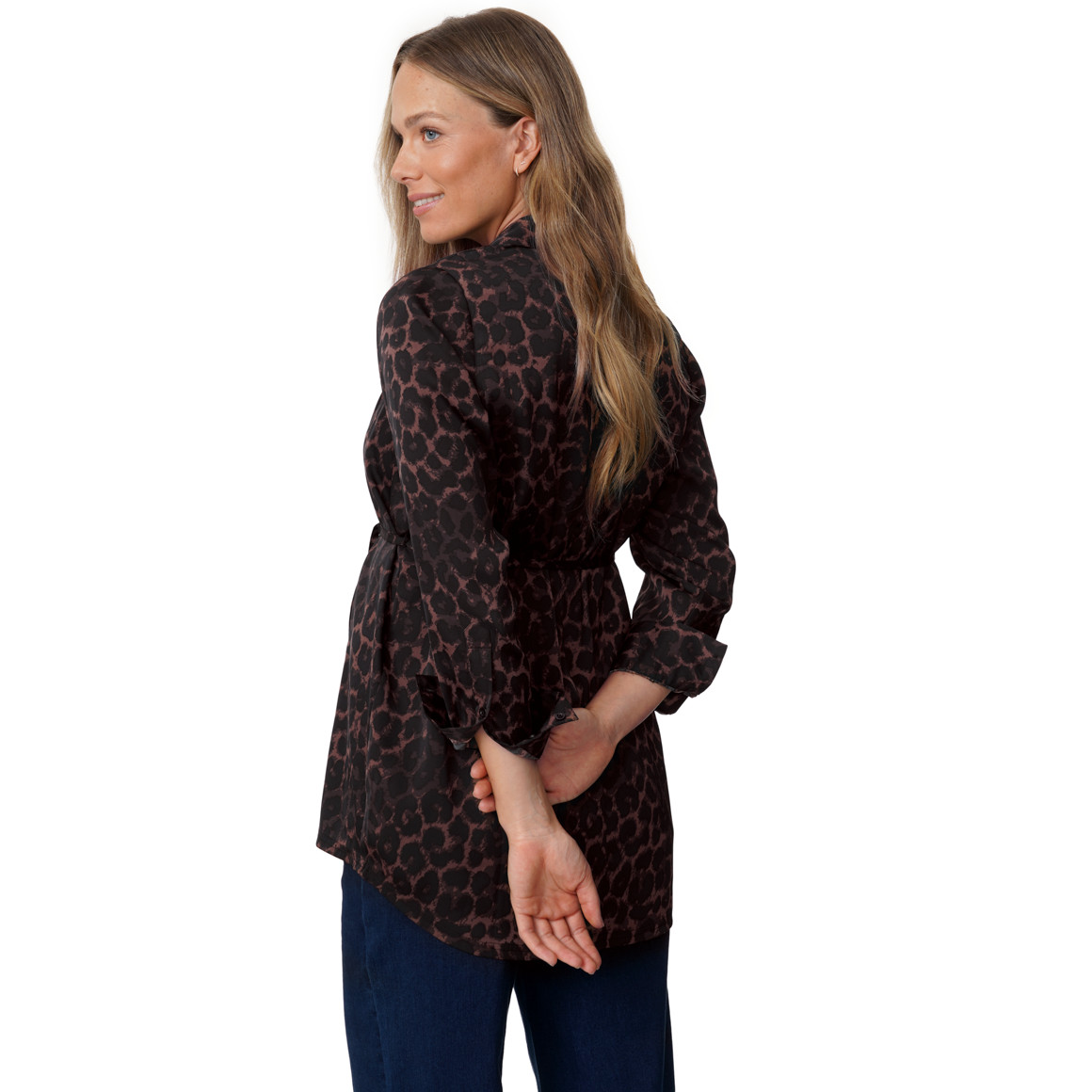 Damen Umstandsbluse mit Bindeband
