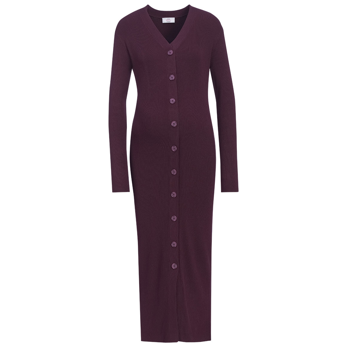 Damen Umstands-Strickkleid mit Knopfleiste