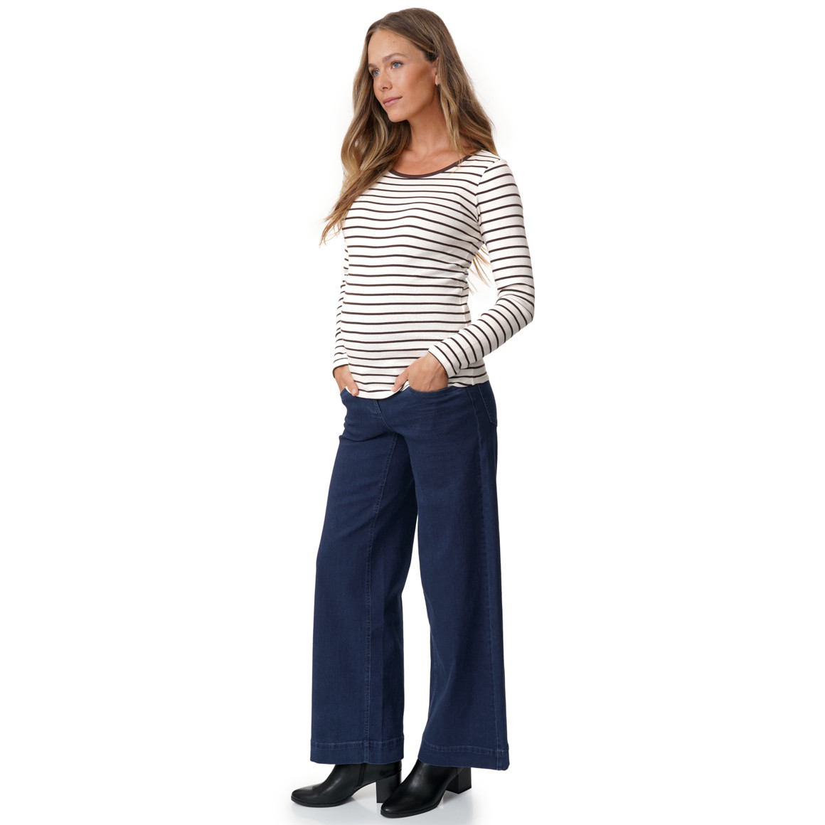 Damen Wide-Leg-Umstands-Jeans
