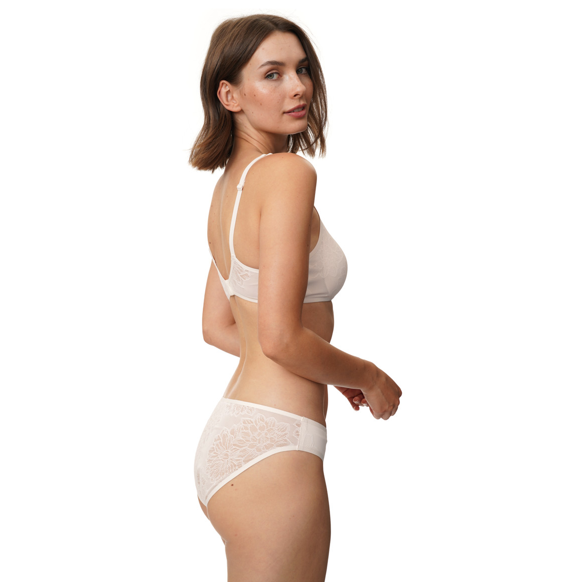 Damen Seamless-Bustier mit zarter Spitze
