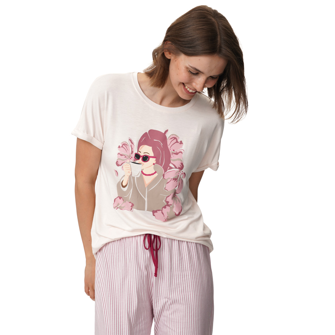 Damen Schlafshirt mit Print