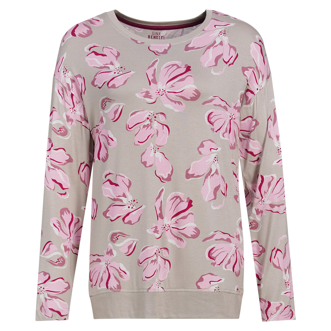 Damen Schlafshirt mit Blumen-Allover
