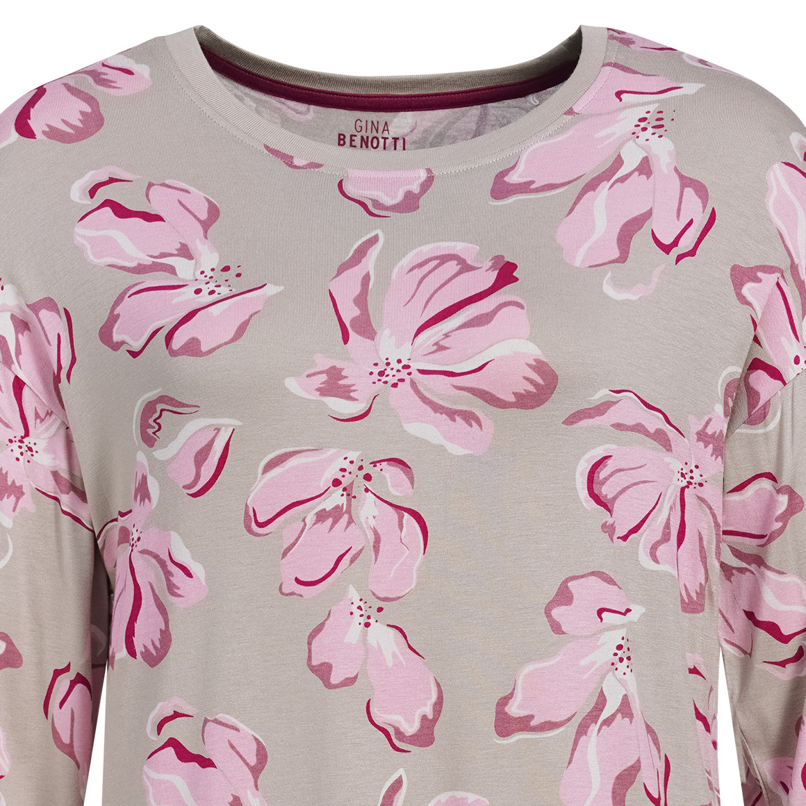 Damen Schlafshirt mit Blumen-Allover