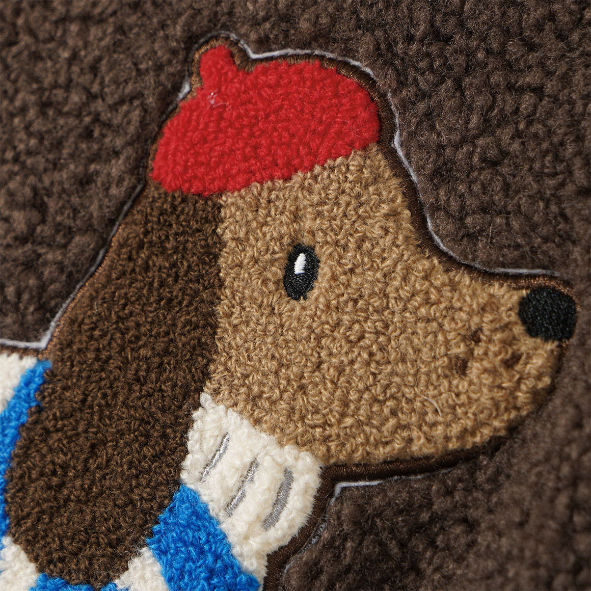 Baby Teddyjacke mit Dackel-Stickerei