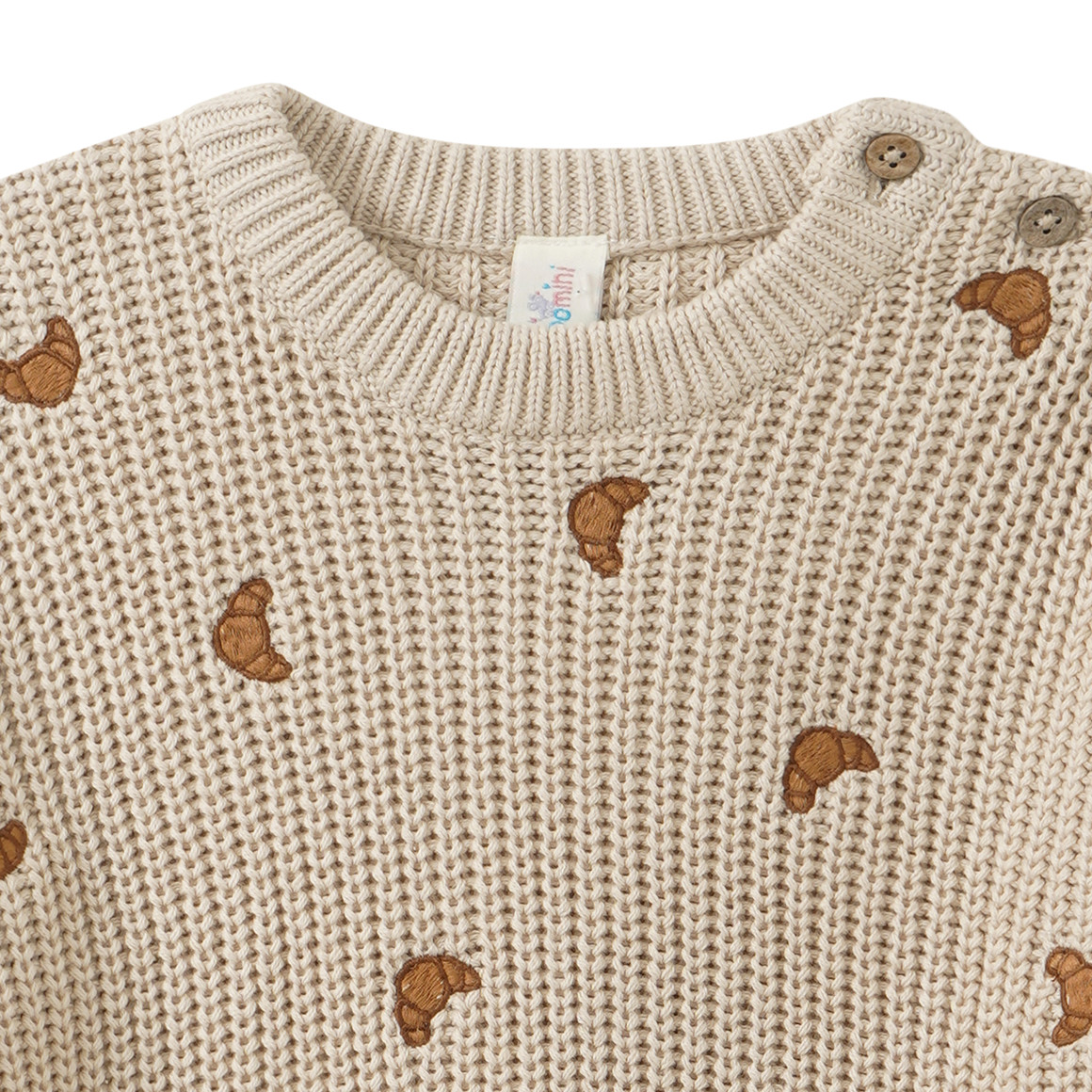Baby Strickpullover mit Stickerei