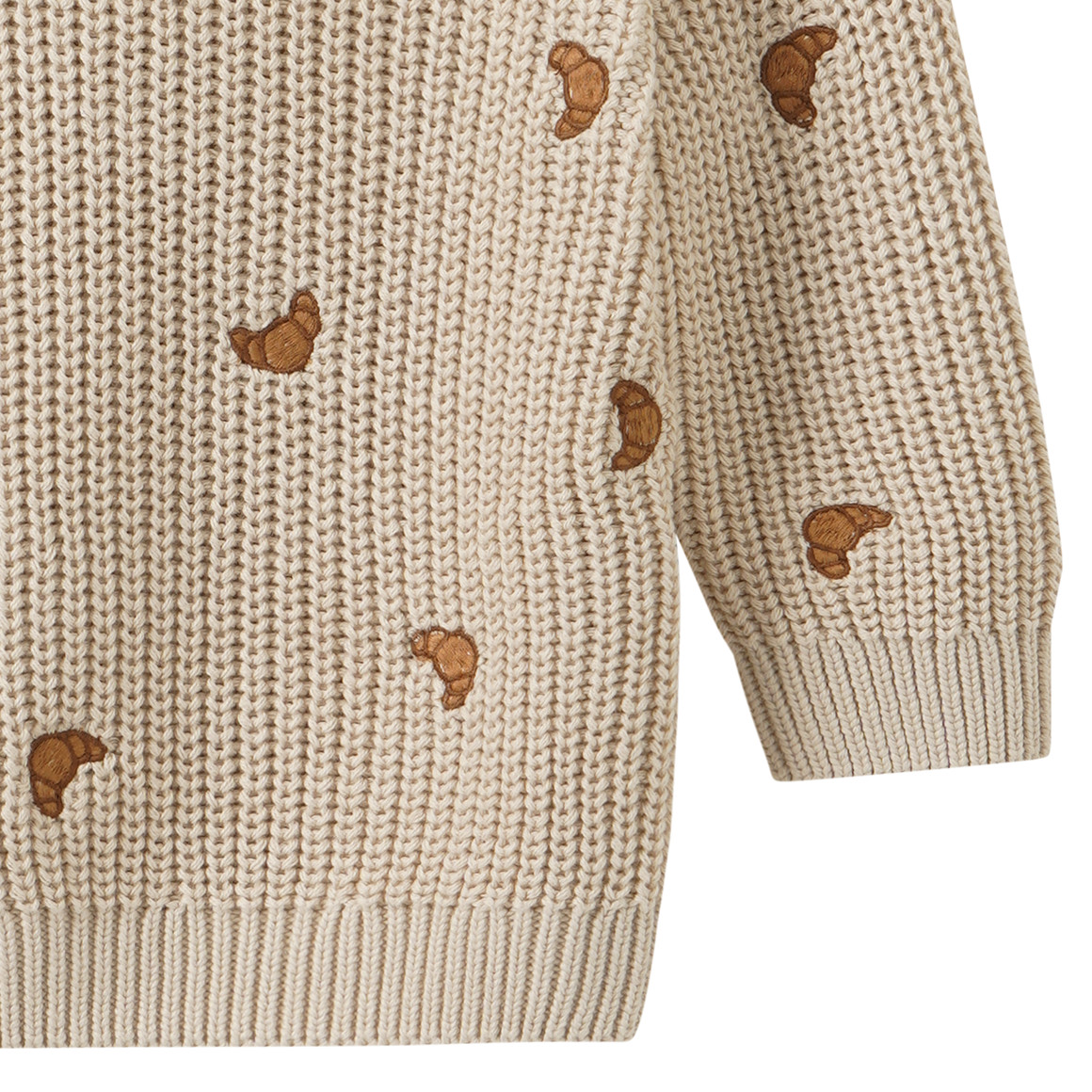 Baby Strickpullover mit Stickerei