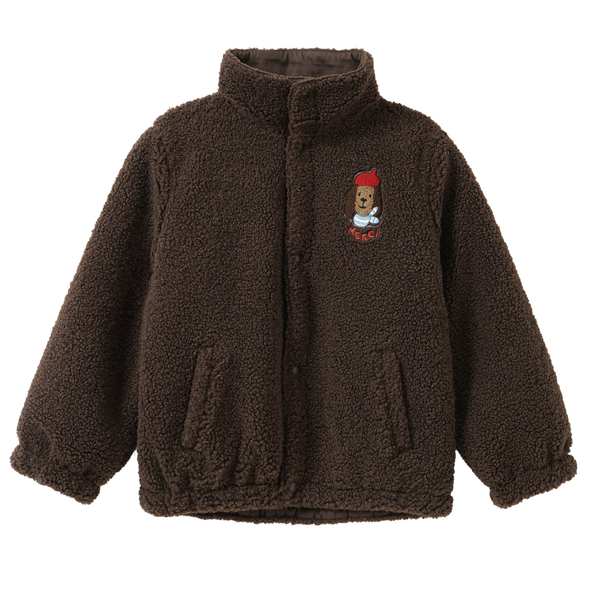 Kinder Teddyjacke mit Dackel-Stickerei
