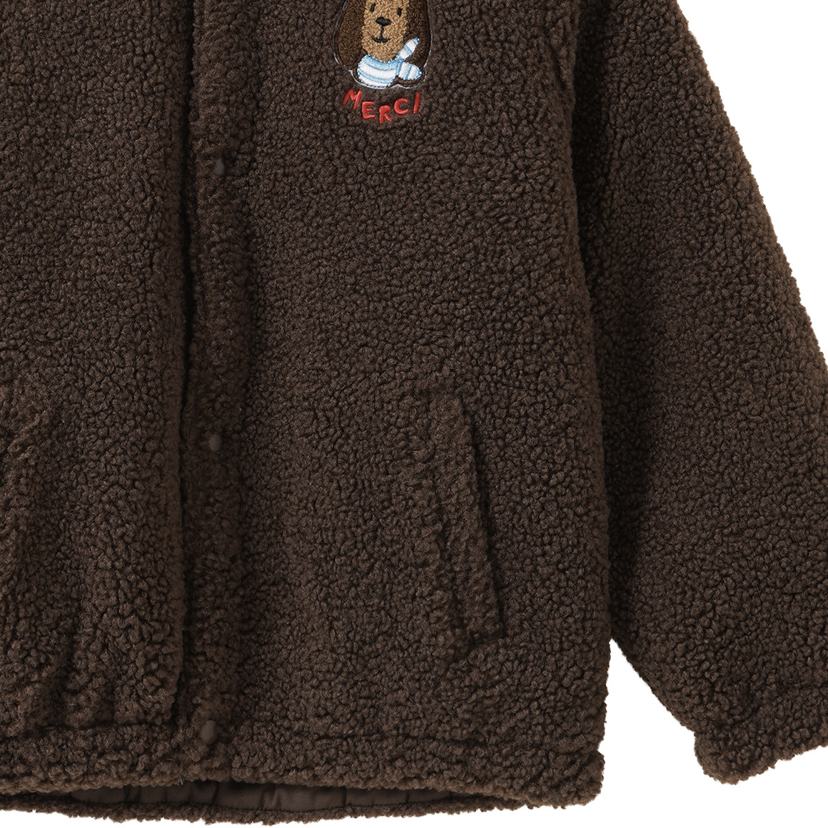 Kinder Teddyjacke mit Dackel-Stickerei