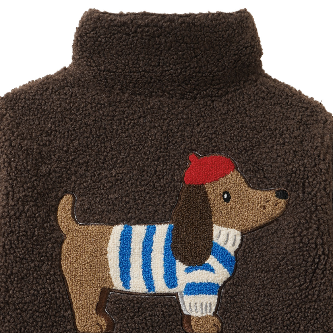 Kinder Teddyjacke mit Dackel-Stickerei