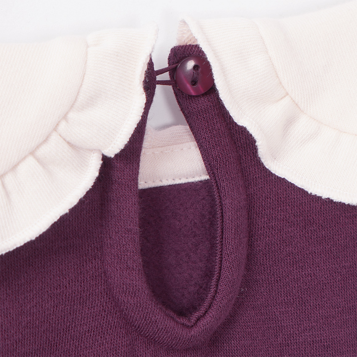 Mädchen Sweatshirt mit Bubikragen