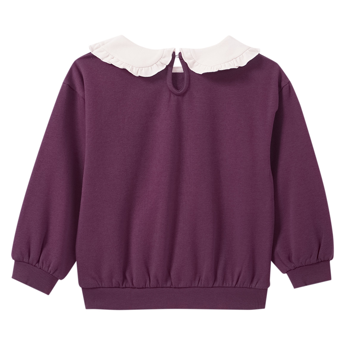 Mädchen Sweatshirt mit Bubikragen