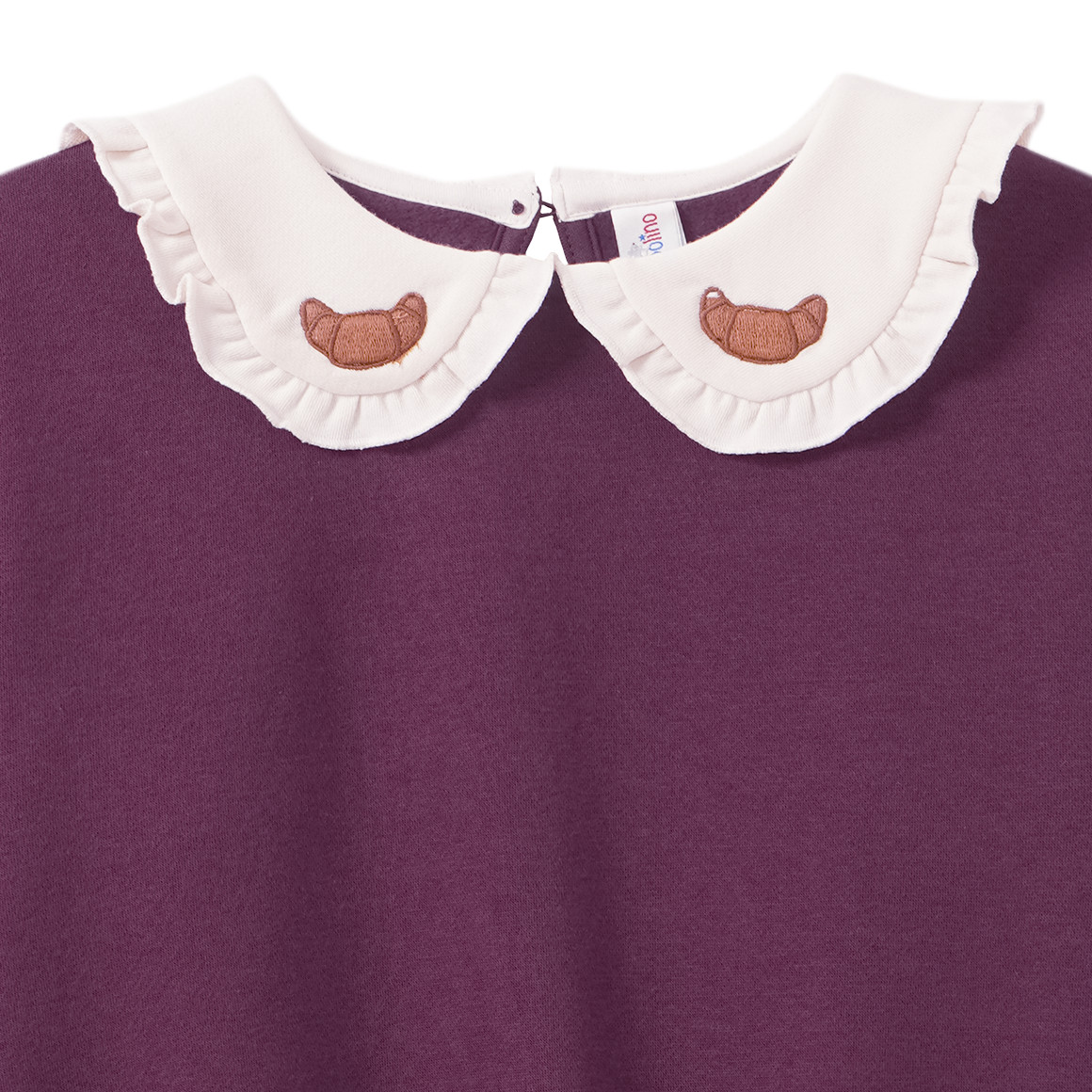 Mädchen Sweatshirt mit Bubikragen