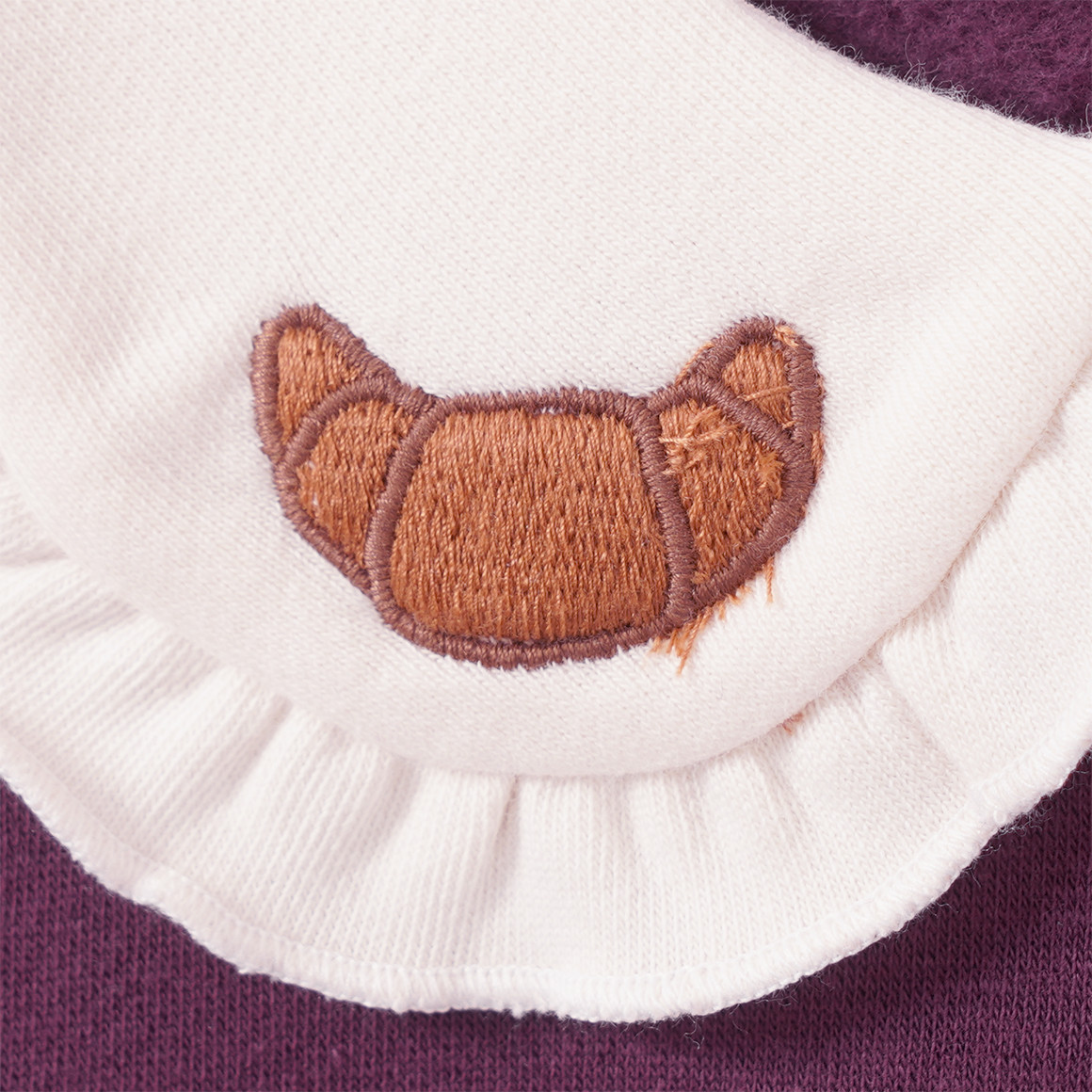 Mädchen Sweatshirt mit Bubikragen