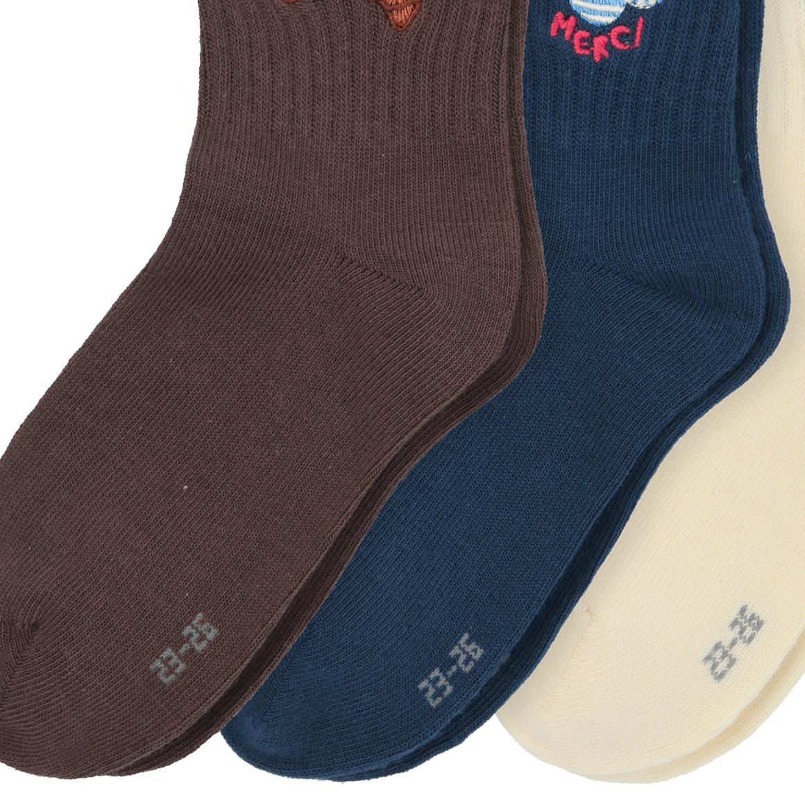 3 Paar Kinder Socken mit Stickerei