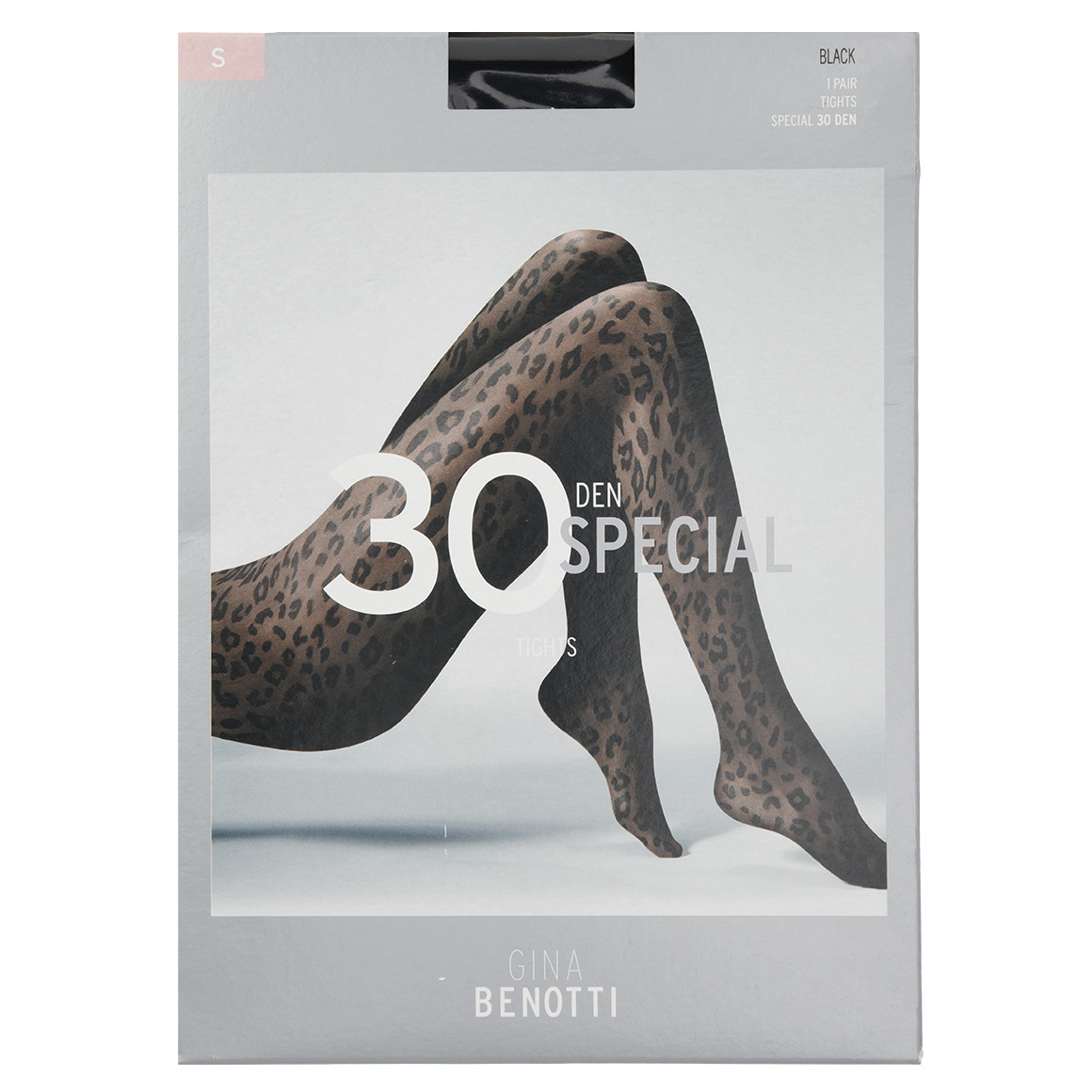 Damen Feinstrumpfhose mit Leo-Muster 30 DEN