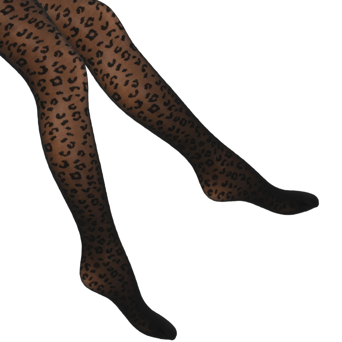 Damen Feinstrumpfhose mit Leo-Muster 30 DEN