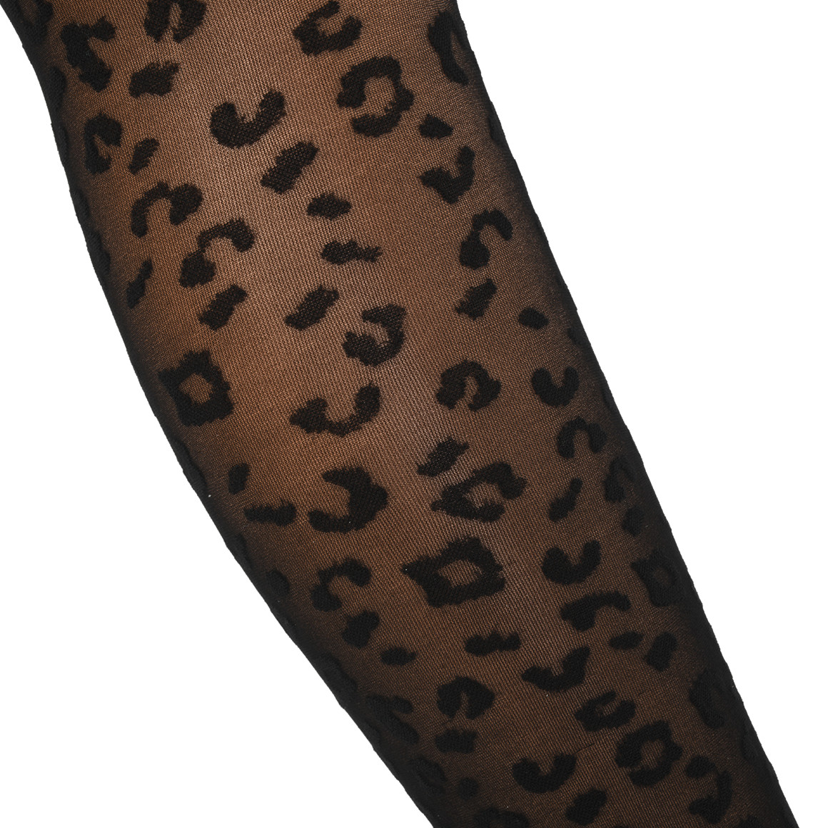 Damen Feinstrumpfhose mit Leo-Muster 30 DEN