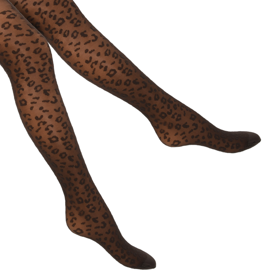 Damen Feinstrumpfhose mit Leo-Muster 30 DEN