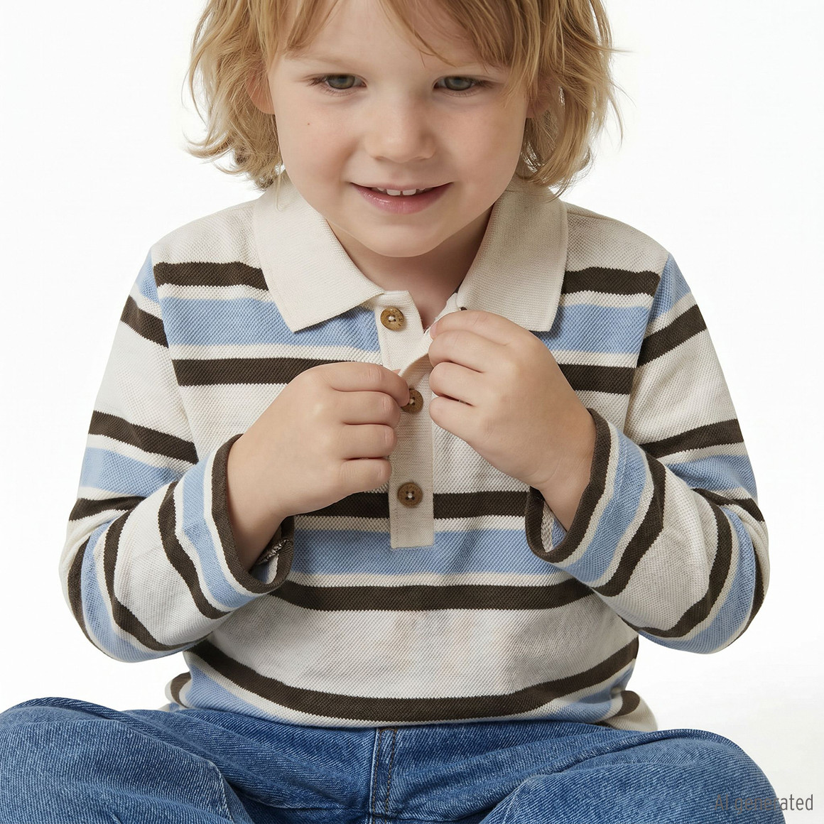 Jungen Poloshirt mit Streifen