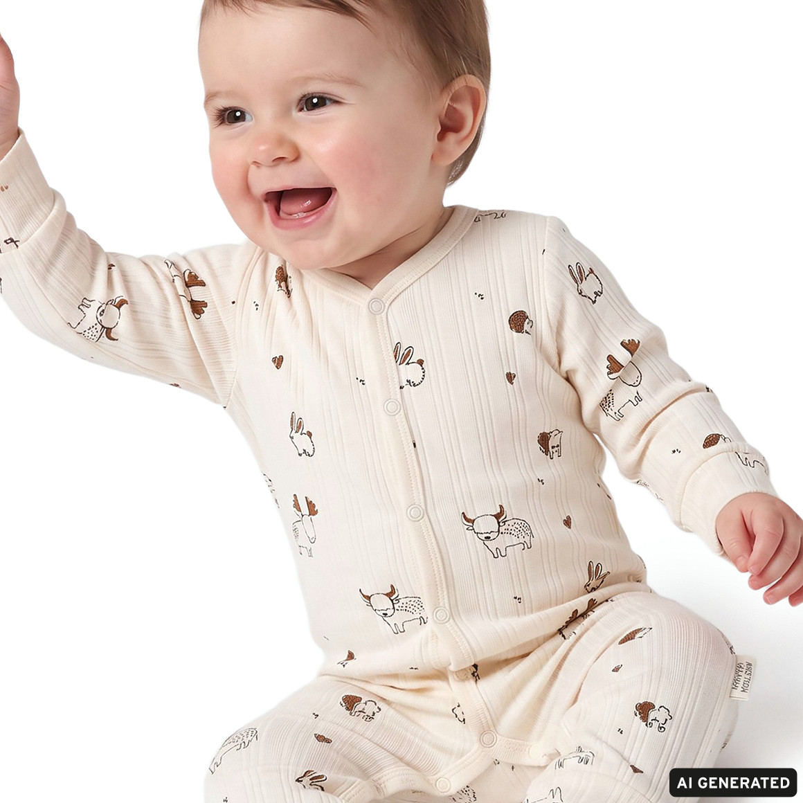 Newborn Schlafanzug mit Waldtieren