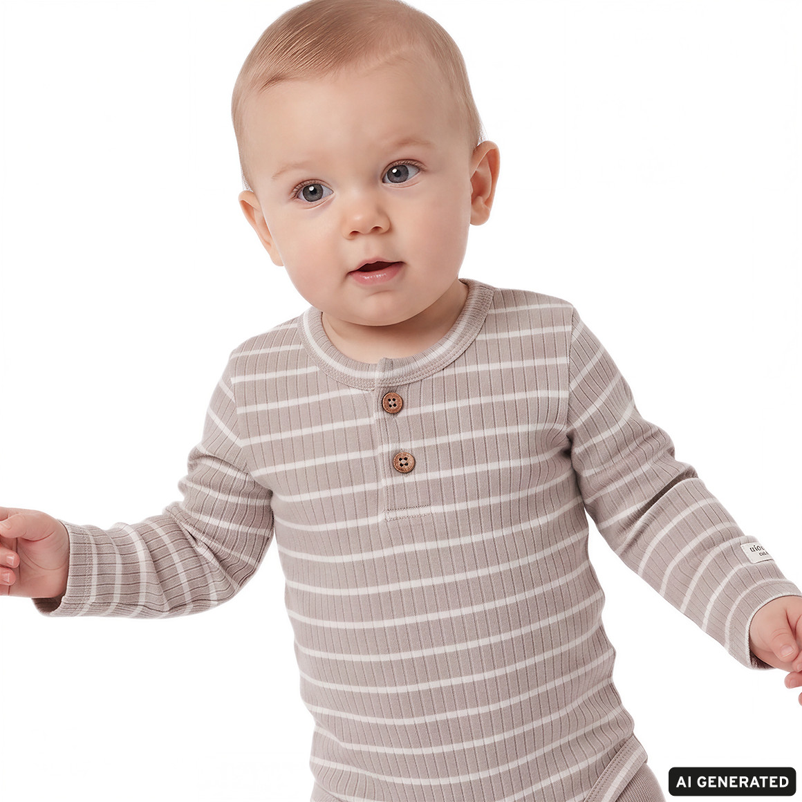 Baby romper met lange mouwen