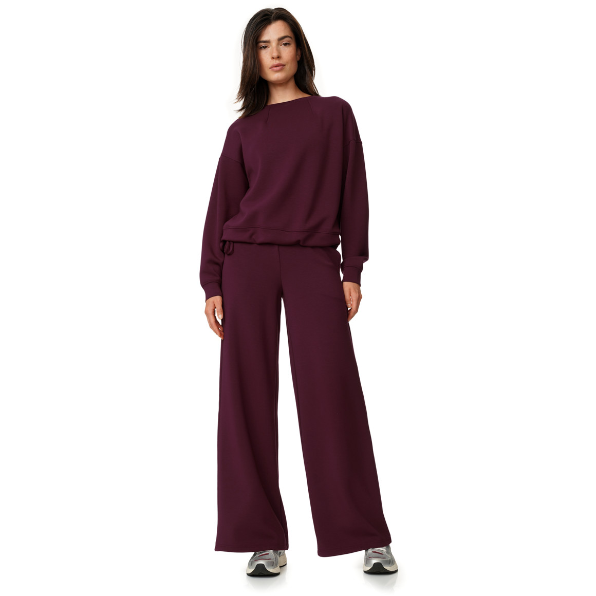 Damen Modal-Wide-Leg-Hose mit Elastikbund