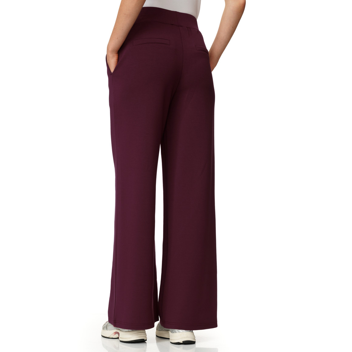 Damen Modal-Wide-Leg-Hose mit Elastikbund
