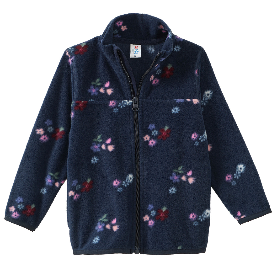 Mädchen Fleecejacke mit Blumen