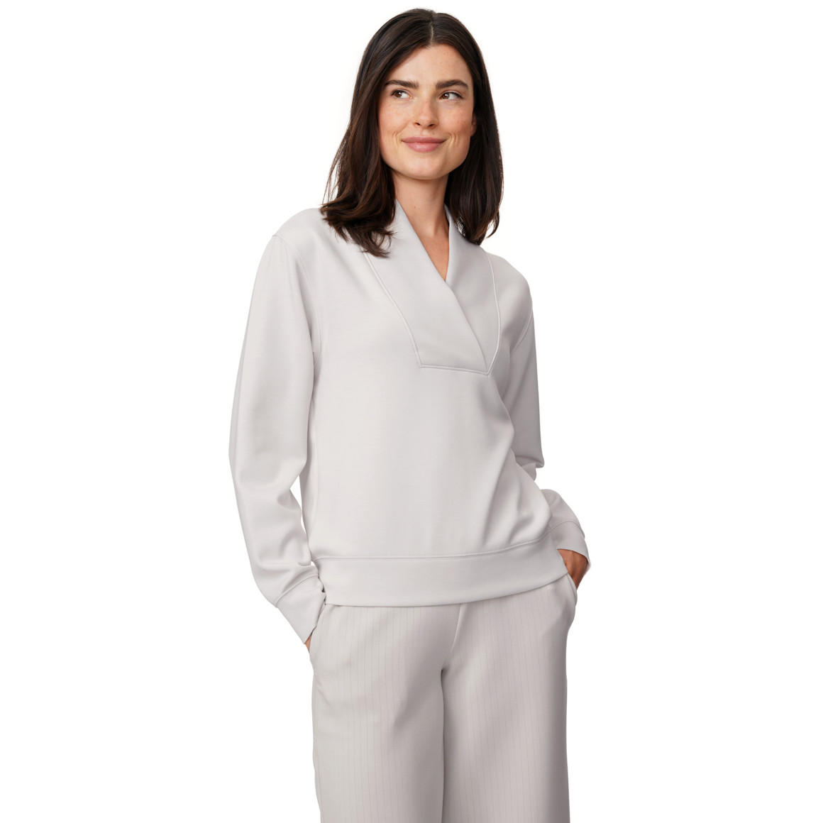 Damen Modal-Shirt in Unifarben