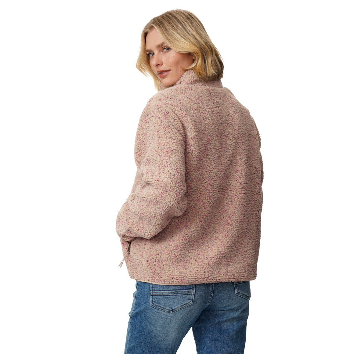 Damen Teddyjacke mit Reißverschluss