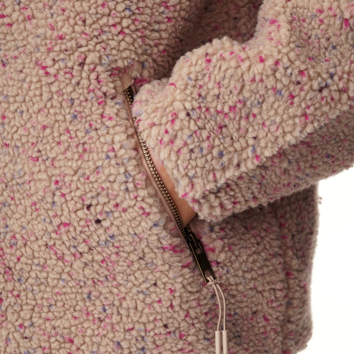 Damen Teddyjacke mit Reißverschluss