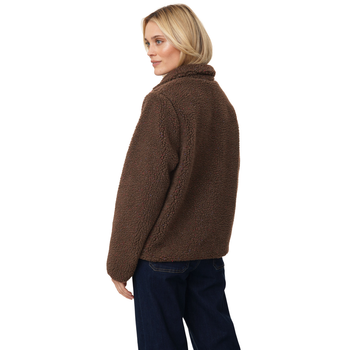 Damen Teddyjacke mit Reißverschluss