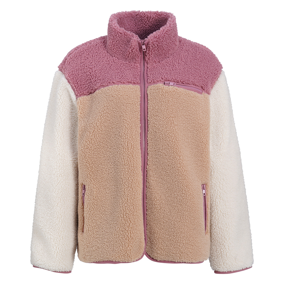 Damen Teddyjacke mit Reißverschluss